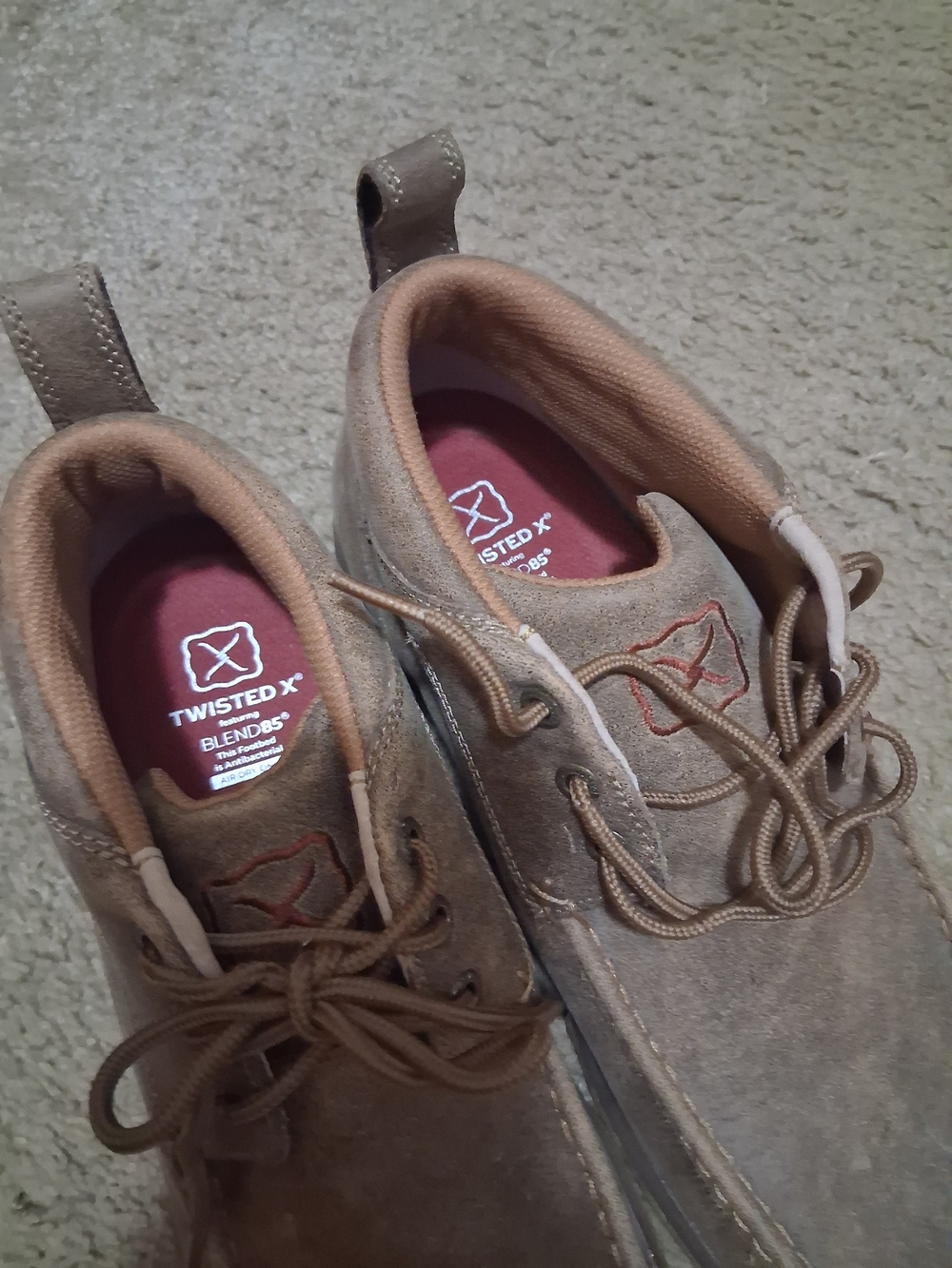 Twisted X Men's Taupe Leather Chukka Boots - Lace-Up Moc Toe - Picture 3 of 6